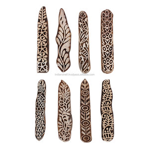 Bloques de Impresión Textil de Madera con Diseños Florales Vintage, Bloques de Patrones de Madera para Arte Decorativo y Manualidades, Venta al por Mayor - Product Image 1