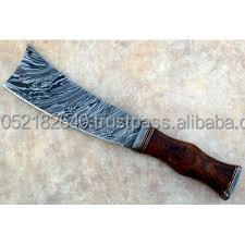 Couteaux à Steak de boucher en acier, en stock de haute qualité, artisanal fait à la main manche en bois navire damas - Product Image 3