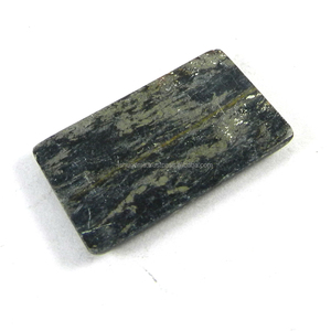 Kualitas Terbaik 7.24 Gms alami <span class=keywords><strong>Galena</strong></span> Marcasite persegi panjang batu permata Cabochon 20x32mm batu permata longgar untuk perhiasan IG2141 - Product Image 2