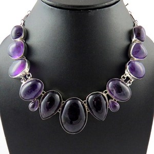 Collier Bohème en Argent Sterling avec Améthyste Pure Perfection pour Femme - Bijoux de Mariage et de Soirée - Product Image 5