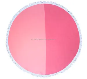 Serviette ronde Hamam pour hamameçon, produit antiparasitaire turc de turquie, rond, tissé et imprimé, suggestions, vente en gros - Product Image 1