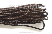 Cordons et sangles en cuir véritable tressés à la main de qualité supérieure, 3 mm, 4 mm, 5 mm, corde en cuir ronde pour la fabrication de bijoux DIY, bracelets, colliers