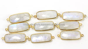 รุ้งมูนสโตนทรงสี่เหลี่ยมผืนผ้าตัวเชื่อมต่อจี้เสน่ห์วินเทจสองชั้นพร้อมฝาทองเวอร์เมลสัญลักษณ์ทางศาสนาคริสเตียน - Product Image 4