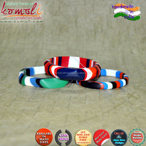 Bracelets en résine à rayures naturelles, bijoux personnalisés en vrac - Product Image 2