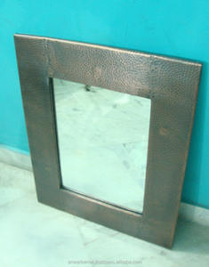 Hammered <b>Antique</b> Copper Square Shape Wall Mirror - Product Image 1