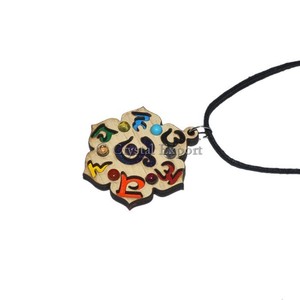 Seven Chakra Wooden Pendant - Product Image 1