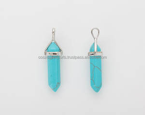 Turquoise Gemstone Personnalisation Pendentif Charm Fine Jewelry avec Placage Or pour les Occasions de Fête - Product Image 3