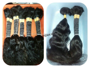 2026 nouveaux styles de cheveux OEM à la mode 100% cheveux humains indiens Remy naturels. Vrac de cheveux bruts indiens non weftés d'Inde - Product Image 2