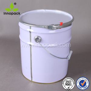 Seau en métal pour peinture en fer blanc de 10 L avec couvercle à anneau de verrouillage - Product Image 2