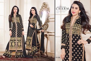 Kanya Libas Salwar Kameez, Material de Lino, Diseño de Mangas, Hermosa Moda India y Pakistaní, Ropa de Fiesta para Damas, Bordado - Product Image 3