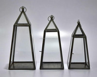 Lanterne en verre artisanale en laiton antique, décor de sol/table, différentes tailles, pour la maison, Pâques, IHA MFG IHACA024, lieu d'origine :