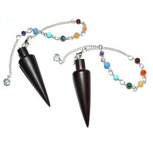 Pendules à Long cône en bois de Rose, chaîne de Chakra, pendule classique - Product Image 1