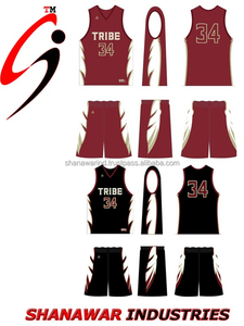 Conjuntos de uniformes de baloncesto para hombres adultos Reversible Transpirable 100% Malla Poliéster Antibacteriano Secado rápido por Shanawar Industries - Product Image 6