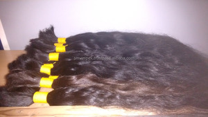 100% cabello humano indio Virgen sin procesar a granel de la India. Sin compromiso, calidad del cabello, buena calidad, cabello crudo a granel - Product Image 5