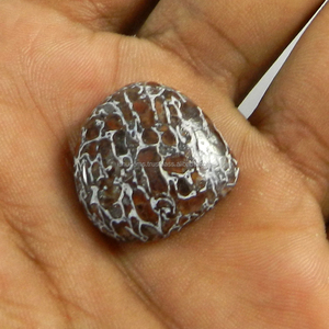 Vente en gros 22mm coeur coupe jaspe dinosaure os Cabochon 3.80 Gms pierre précieuse naturelle pour bijoux IG1219 - Product Image 3