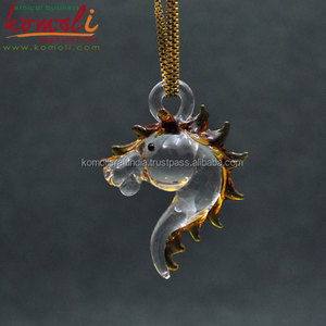 <b>Glass</b> Custom Pendant Abstract Jewelry Fashion Yellow Horse Head Animal Pendant - Product Image 5