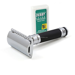 มีดโกนแบบขอบสองด้านทำจากทองเหลืองทนทานสำหรับการดูแลผิวหน้าและใต้วงแขน - Product Image 2