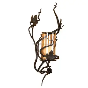 Iron & Glass Designer Climber Plant Hurricane Candle Holder