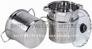 Ensemble de casseroles en acier inoxydable avec couvercle en acier inoxydable Design classique écologique Prêt pour le gaz et l'induction - Product Image 5