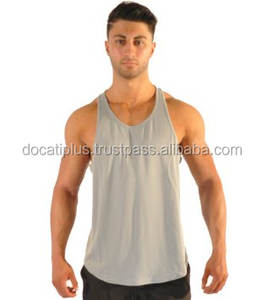 Wholesale plain mesh dry fit running custom <b>t</b>-<b>back</b> sport singlet for men - Product Image 3