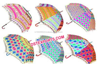 Petit parapluie de mariage brodé Beaux parapluies de conception différente de mariage, parapluies décorés de mariage indien