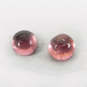 Cuarzo turmalina Rosa natural 5mm, cabujón redondo 0,5 Cts Piedra preciosa IG3466 - Product Image 2