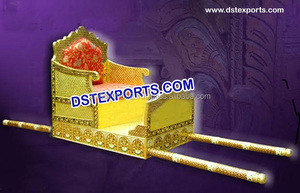 แต่งงานแบบดั้งเดิมของอินเดียโลหะ Palki ฮินดูแต่งงาน Doli เงินแกะสลัก Shahi Doli - Product Image 5