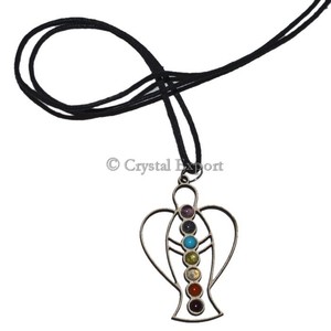 <b>Angel</b> Wooden Chakra Pendant - Product Image 2