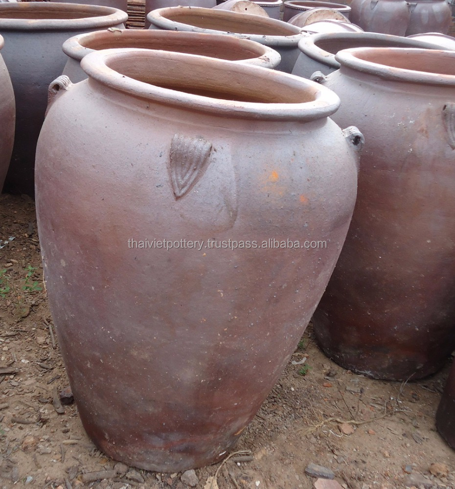 Большие черные глиняные горшки XL