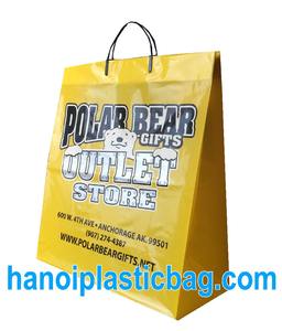 hdpe/ldpe rigid handle bag printed side gusset bottom gusset - Product Image 2
