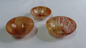 ชามหินอาเกตสีส้มอเวนเจอรีน งานฝีมือจากอินเดีย ผลิตโดยอากาเต้ กูรู ทำด้วยมือ ขนาดหลากหลาย - Product Image 1