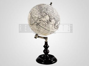 Globe terrestre éducatif écologique rotatif Art Déco avec base métallique Maximus International Authentic Model MS-277 pour enfants et adultes - Product Image 2