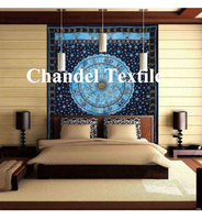 Horoscope indien Hippie tapisserie tenture murale psychédélique imprimé Mandala couvre-lit avec astrologie du zodiaque Hippie jeter