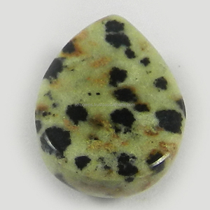 Indio mayorista Natural jaspe dálmata 18x13mm pera cabujón 12,20 Cts de piedras preciosas sueltas para la fabricación de la joyería - Product Image 2