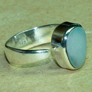 925 Sterling Silver Aquamarine Gemstone <b>Ring</b> Unisex Fine Jewelry Fashionable Bezel Setting Anniversary Band <b>Ring</b> for Women - Product Image 1