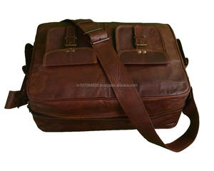 Bolsos de mensajero de cuero genuino hechos a mano con bolsillo cuadrado elegante frontal para uso tabletas, funda para portátil, libros, mochilas universitarias y escolares - Product Image 4