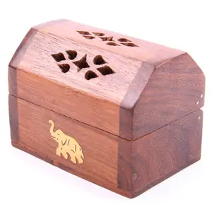 الخشب مصغرة مخروط البخور مربع الفيل البطانة