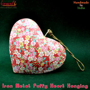 Iron Metal Craft Puffy Hanging Heart-shaped Christmas <b>Ornaments</b> Wholesale Decoration Christmas Decorations - Product Image 3