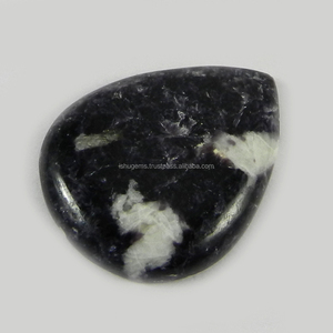 Pierre précieuse naturelle Lepidolite 24x31mm, 6,40 g, forme poire, cabochon en vrac, vente en gros, IG0298 - Product Image 3