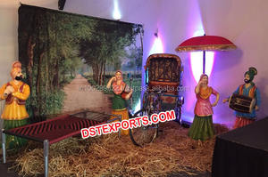 Decoración de Escenario para la Noche de Mehndi de Boda Punjabi, Fibra de Vidrio Ligera, Color y Tamaño Personalizables - Product Image 5