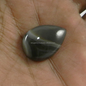 Ágata Natural de Botsuana de 18*27 mm, 4.72 g, Cabujón en Forma de Pera, Gema Suelta IG0436 - Product Image 3