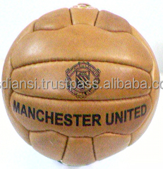 Ballon de sport d'entraînement rétro personnalisable cousu à la main en cuir vintage football football haut air pour les promotions de cadeaux d'entreprise - Product Image 4