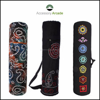 Sac fourre-tout en coton brodé sept chakras