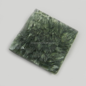 Gms-cabujones cuadrados de 24x24mm de jaspe, piedras pulidas para fabricación de joyas, 6,38 gms - Product Image 2