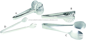 Juego de herramientas de pinzas de metal inoxidable de 2 para asar y servir antiadherente resistente al calor duradero y fácil de limpiar - Product Image 4