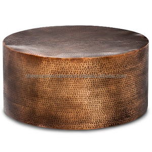 Modern Antique Metal Hammered <b>Round</b> Coffee <b>Table</b> for Living Room Hotels and Restaurants for Home and Kitchen Use Price - Product Image 1