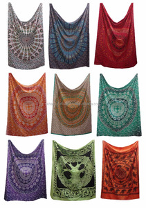 India último diseño impreso venta al por mayor 100% algodón Mandala tapiz - Product Image 5