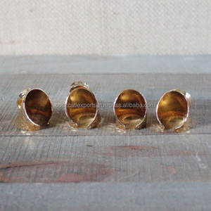 Large Rough Gemstone Raw <b>Ring</b> Blue Green <b>Turquoise</b> Adjustable <b>Gold</b> Plated - Product Image 5