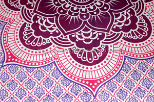 ผ้าทอแขวนผนังลายดอกบัวฮิปปี้ลายแมนดาลาขนาดควีนไซส์ - Product Image 5