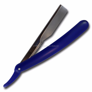 สีฟ้าจับพลาสติกโลหะตรงมีดโกน - Product Image 1